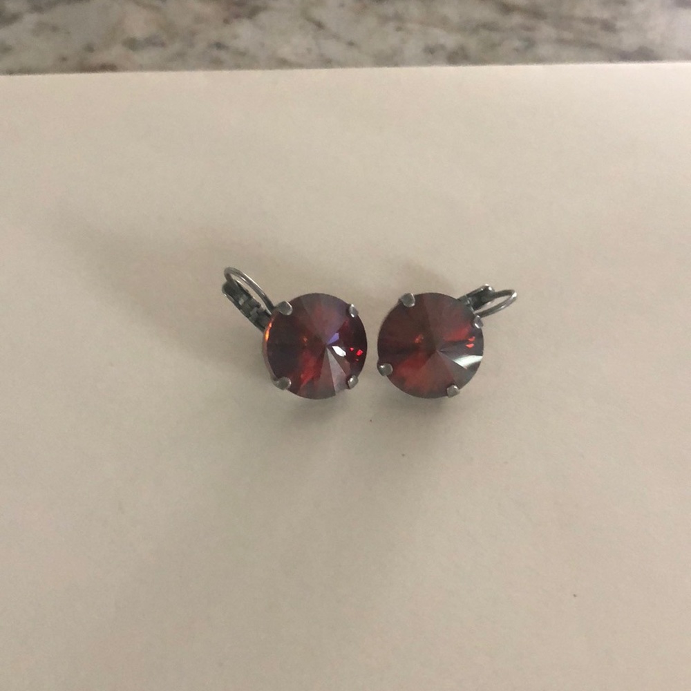 Sabika dark orange/red earrings